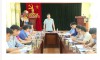 Đồng chí Lò Văn Cương - Bí thư huyện ủy kiểm tra và làm việc với Đảng ủy xã Quài Nưa